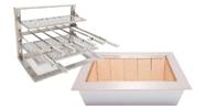 KIT BRASEIRO COOKTOP 70x50 + SUPORTE GRELHA ESPETO INOX 430