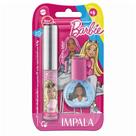 Kit Brilho Labial e Esmalte Infantil Impala Barbie