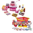 Kit Brincadeira Mercado Minhas Comprinhas Caixa Registradora