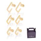 Kit Brinco Argolas Banhado a Ouro e Zircônia Rommanel 527407