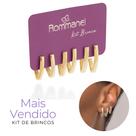 Kit Brinco Argolas Rommanel Banhados A Ouro 18k Banhados A Ouro 18k Lindos