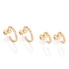 Kit Brinco Argolas Trancadas Banhado a Ouro Rommanel 527555 Cor:Dourado Kit Brinco Argolas Trancadas Banhado a Ouro Rommanel 527555 Cor:Dourado