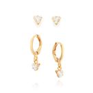 Kit brinco banhado a ouro BRANCO 527284 Rommanel