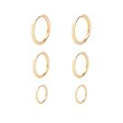 Kit Brinco de Argola Fina 3 Pares Kit Brinco de Argola Fina 3 Pares