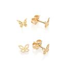 Kit Brinco Rommanel Borboletas Banhado Banhado a Ouro 18k 527367