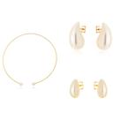 Kit Brincos e Choker Pérolas Ouro 18k