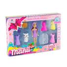 Kit Brinquedo BONECA Turma da MANU 8 Acessórios - POLIBRINQ
