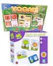 Kit Brinquedo Didatico Jogo Das Vogais Infantil E Onde Eu Estou Raciocinio Logico 3 Anos