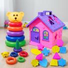 Kit Brinquedo Educativo 1 Ano Menino Menina Casinha Ursinho