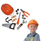 Kit Brinquedo Ferramenta Engenheiro Construtor Capacete Construção Obra