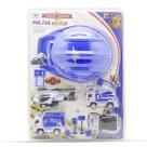Kit Brinquedo Infantil Brincando De Ser Polícia Com Capacete