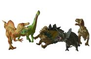 Kit Brinquedo Infantil c/ 6 Dinossauros De Borracha