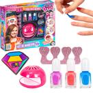 Kit Brinquedo Infantil Manicure Com Acessórios Esmaltes e Secador De Unha - Polibrinq