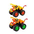 Kit Brinquedo Monster Truck Wolf Carrinho Miniatura Fricção 29,5cm