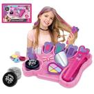 Kit brinquedo salão de beleza mechas coloridas chapinha prancha infantil pinta cabelo glitter gel kids Kit brinquedo salão de beleza mechas coloridas chapinha prancha infantil pinta cabelo glitter gel kids