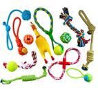 Kit Brinquedos Atacado 12 Mordedores Cães Porte Médio Grande