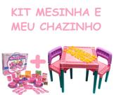Kit Brinquedos Bebê Faz de Conta Mesa e Kit de Meu Chazinho