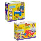 Kit Brinquedos Educativos Play Time Carrinho Vermelho e Mesa de Atividades Cotiplás