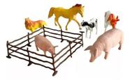 Kit Brinquedos Para Crianças Animais Da Fazenda 10 Peças