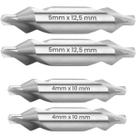 Kit Broca de Centro 4mm e 5mm HSS