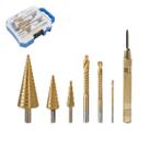 Kit Broca Escalonada Titânio 7 Peças 4 A 32mm Com Estojo Profissional