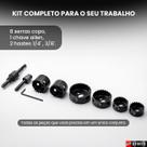 Kit Broca Serra Copo 6 Peças com Encaixe Padrão Ideal para Furadeiras