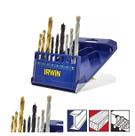 Kit Broca Widea Irwin 891522 Profissional Jogo 9 pçs - Metal, Madeira, Parede, Aço, Concreto, Ferro, MDF, Metal, Pinus (Videa Combo)