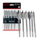 Kit Brocas Chata Para Madeira 6 Pçs 3/8 A 1 Polegada Rocast