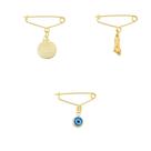 Kit Broche Alfinete Para Roupa Religioso Banho Ouro
