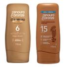 Kit Bronzeador Cenoura e Bronze FPS6 e FPS15 110ml Uva/Uvb