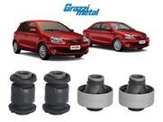 Kit Bucha Bandeja Balança Leque Dianteira Etios 2012 A 2020