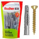 Kit Bucha De Nylon Ux 8mm Fischer Universal C Parafuso 10pçs