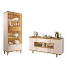 Kit Buffet Murano e Cristaleira Lumina Pés Madeira Maciça Kit Buffet Murano e Cristaleira Lumina Pés Madeira Maciça