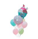 Kit Buque Balão Cupcake Arranjo Baloes
