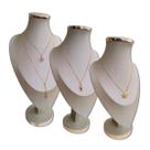Kit Busto Flecha Base Forrado Dourada - Base Redonda Dourada P M G