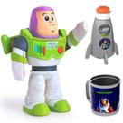 Kit Buzz Lightyear Baby que Fala com Garrafa Foguete e Xícara Giratória
