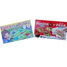 Kit C. 02 Jogos Futebol De Botão C/ 2 Times Mini Toys + Pega Vareta C/21 + Jogo Memoria Animais.