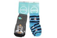 Kit c/ 02 Pares Meias Selene Mod.1300 Para Bebês, Tamanho 21-24