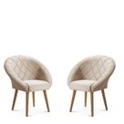 Kit c/02 poltrona decorativa emilia bege