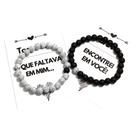 Kit C/02 Pulseira de Bolinha Casal Namorados Amizade Você Me Completa
