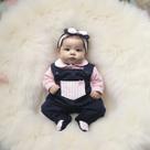 Kit c/ 03 Peças Conjunto Body Manga Longa com Jardineira Chiquinha