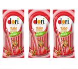 Kit c/ 03 Regaliz Tubo Sabor Morango Acido 70g cada- Dori