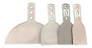 Kit C/ 04 Pc Espátula Plástica Dentada - P/ Resina Ou Massa