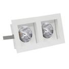 Kit c/ 05 luminarias embutida slim 160x90 cm p/ 2 gu 10 par 16 em aluminio branca/branca
