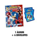 Kit C/ 1 Álbum Brochura + 6 Envelopes De Figurinhas Sonic The Hedgehog