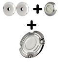 Kit c/ 1 dreno c/rasgo 150x50/ 2 retorno fixo/ 1 aspiração - inox 316l
