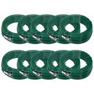 Kit C/ 10 Arame P/ Tela Revestido Pvc 1kg Verde Bwg14 2,11mm