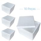 Kit C/10 Caixa Térmica Isopor EPS Pequena Sorvete 16x12cm