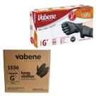 Kit c/ 10 caixas de luvas viniflex, tam:g / cor:preta 10x100