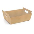 Kit C/10 Cestas Kraft G (19x27x9cm) Embalagem Rústica P/ Presente Gourmet Páscoa Natal Dia das Mães